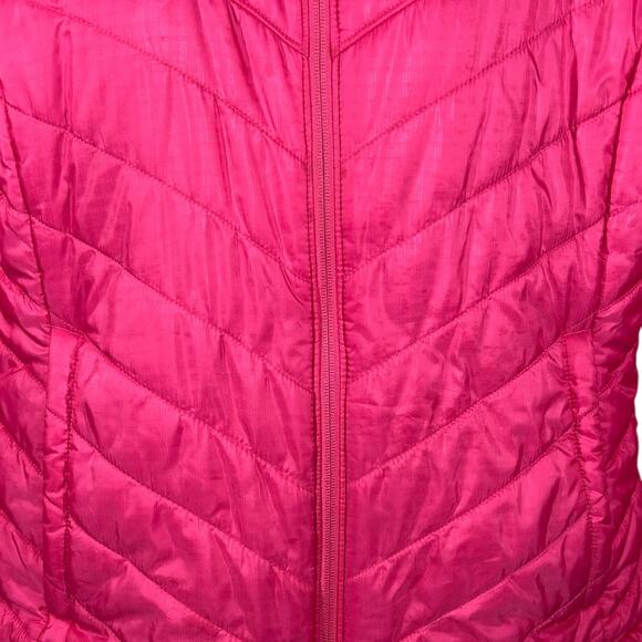 Columbia Omni-Heat Pink Chevron Puffer Jacket XL Women’s Winter Coat - Picture 4 of 10